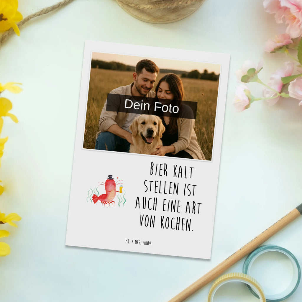 Personalized Photo Postcard lobster Wheat Personalisierte Foto Postkarte, Meerestiere, Meer, Urlaub, Junggesellin, Junggeselle, Kochen, Männerhaushalt, Bier, Wirtschaft, Gasthaus, Garnele, Kneipe, Bierliebhaber, Garnelen