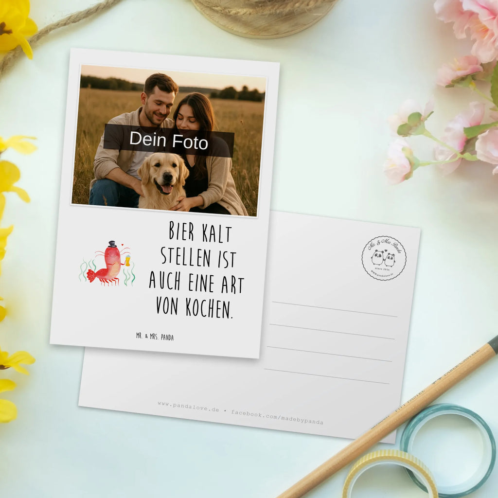 Personalized Photo Postcard lobster Wheat Personalisierte Foto Postkarte, Meerestiere, Meer, Urlaub, Junggesellin, Junggeselle, Kochen, Männerhaushalt, Bier, Wirtschaft, Gasthaus, Garnele, Kneipe, Bierliebhaber, Garnelen