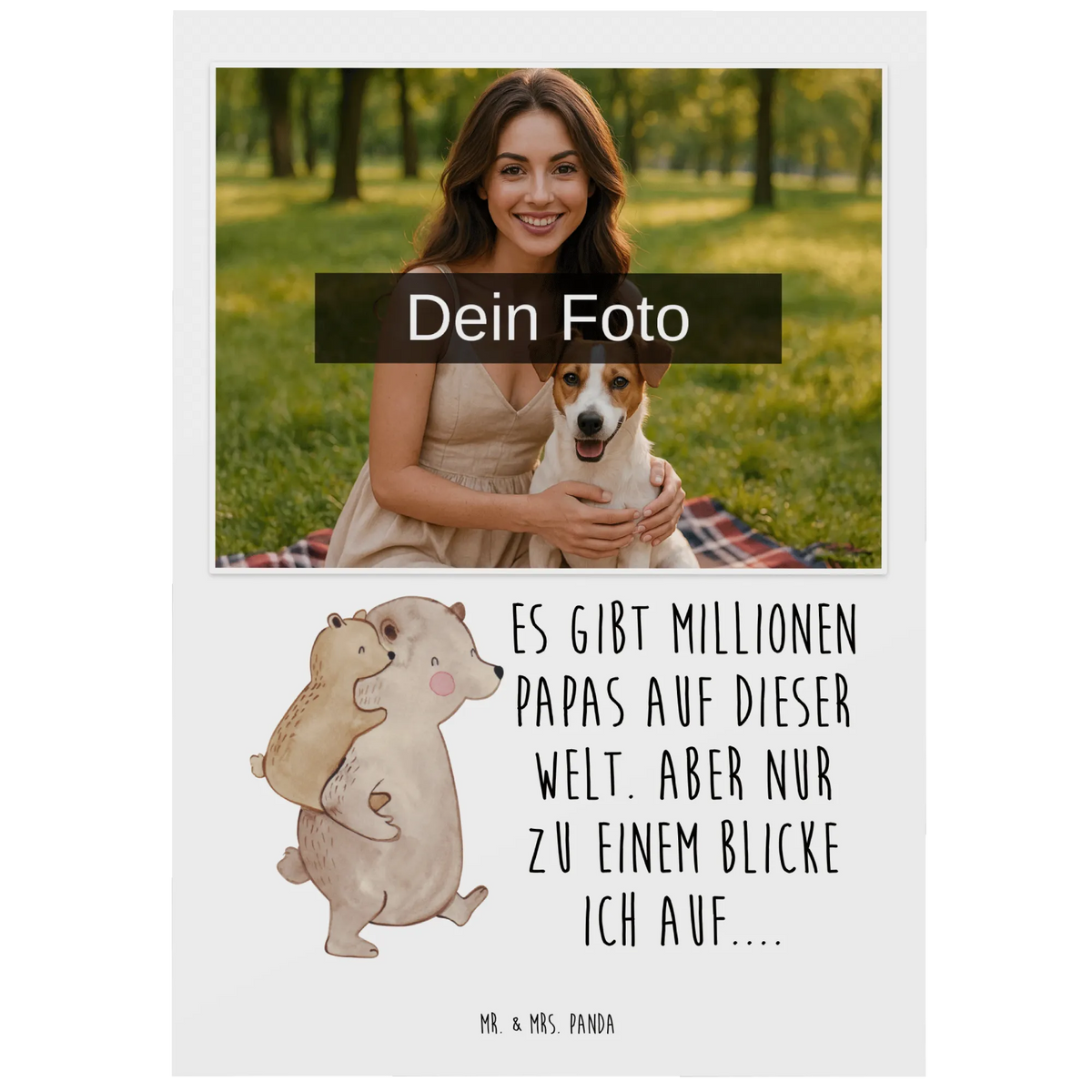 Personalisierte Foto Postkarte Papa Bär Foto Grußkarte, Postkarte Foto, Personalisierte Foto Postkarte, grußkarte mit foto, personalisierte fotokarte, Foto Postkarte, Fotogrußkarte, Postkarte mit Foto, Fotokarte, Fotopostkarte, Muttertag, Vatertag, Mama, Papa, Oma, Opa, Familie, Schwester, Bruder, Geburtstag, Onkel, Geschenk, Papi, Vater, Vati