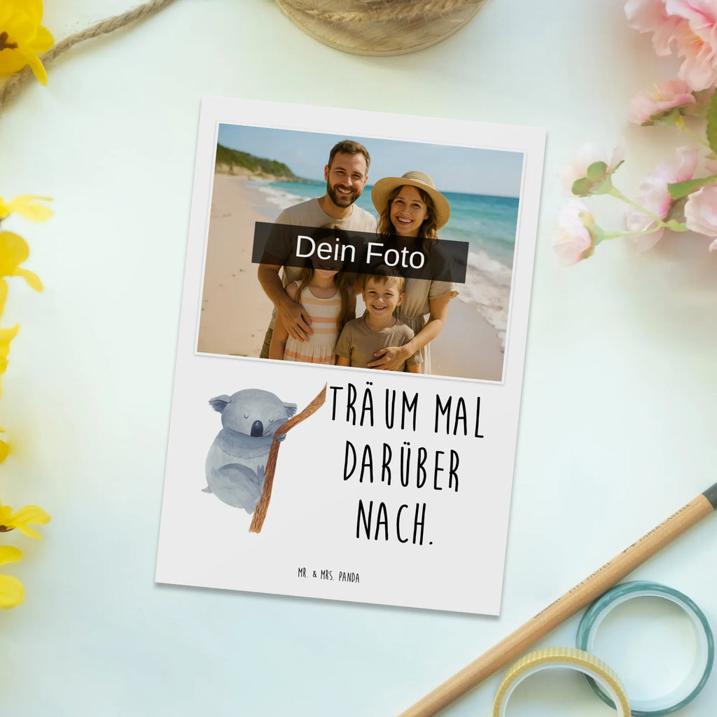 Personalisierte Foto Postkarte Koalabär Personalisierte Foto Postkarte, Tiermotive, Gute Laune, lustige Sprüche, Tiere, Koala, schlafen, Traum, Koalabär, Traumland, Schlafzimmer, träumen, Bär