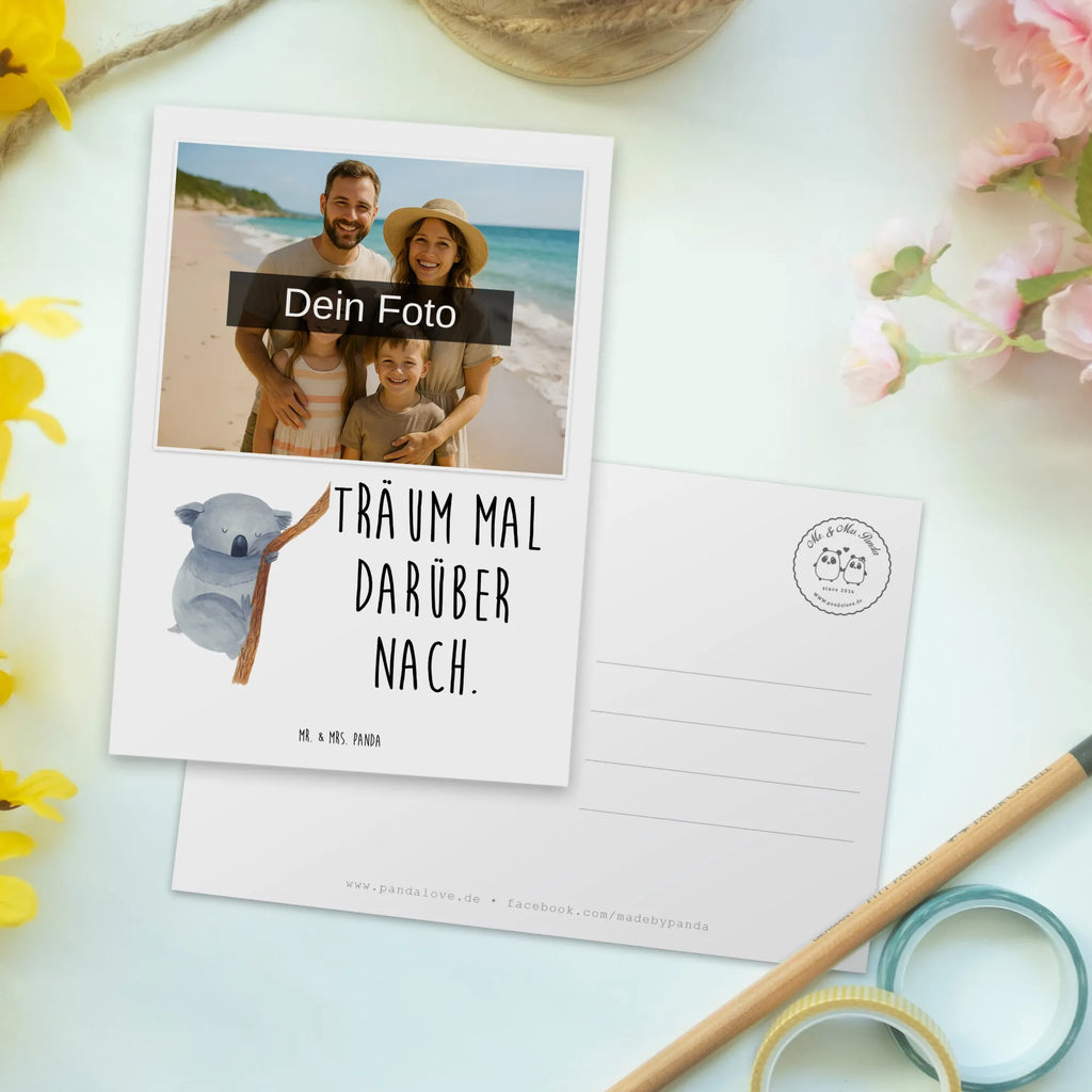 Personalisierte Foto Postkarte Koalabär Personalisierte Foto Postkarte, Tiermotive, Gute Laune, lustige Sprüche, Tiere, Koala, schlafen, Traum, Koalabär, Traumland, Schlafzimmer, träumen, Bär