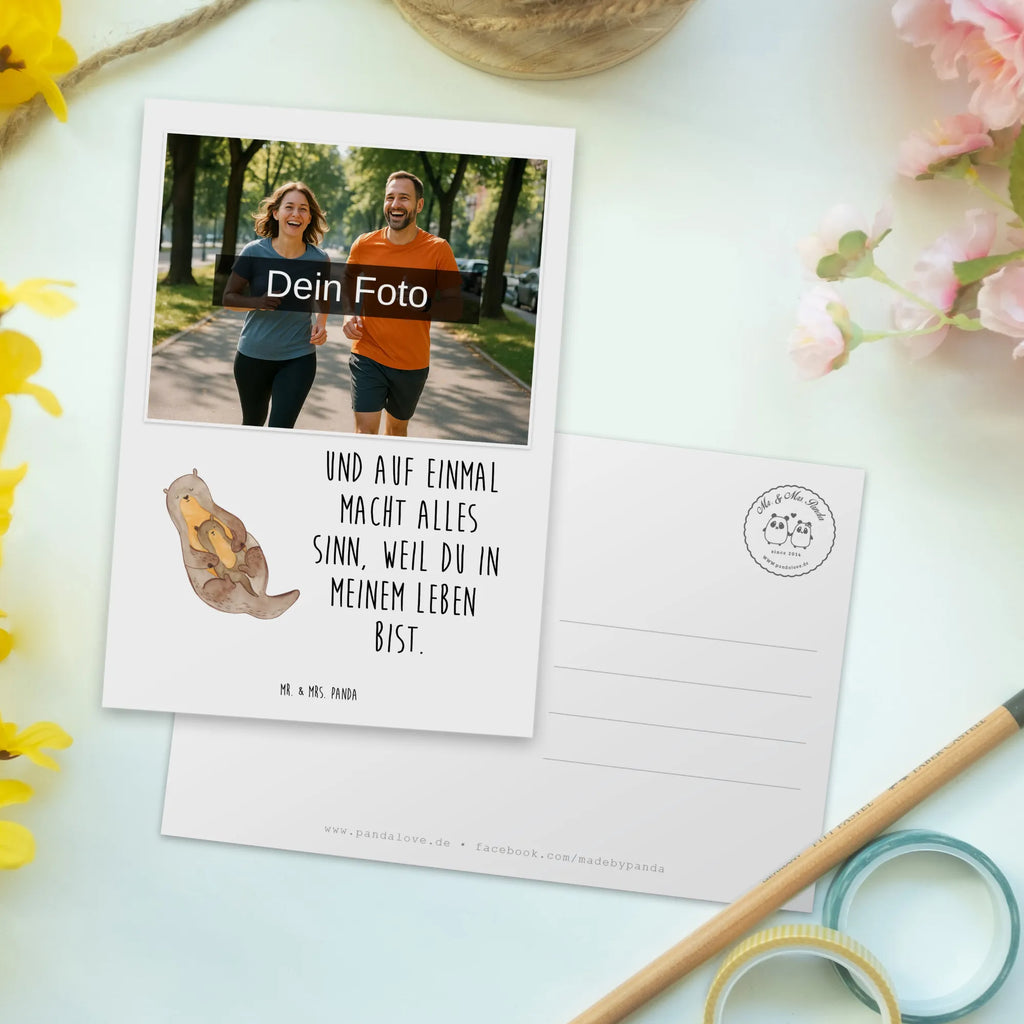 Personalisierte Foto Postkarte Otter Kind Personalisierte Foto Postkarte, Otter, Fischotter, Seeotter, Otter Seeotter See Otter