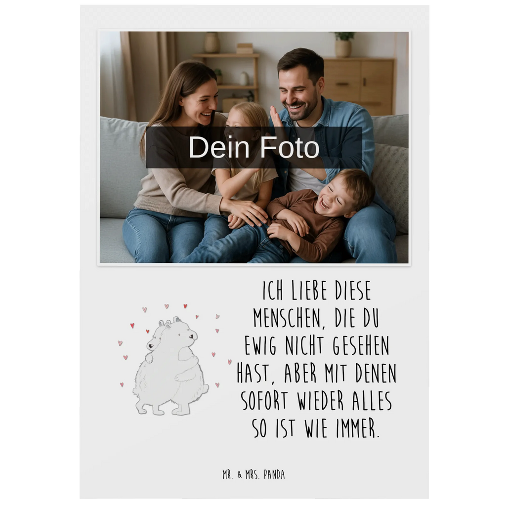 Personalisierte Foto Postkarte Eisbär Umarmen Personalisierte Foto Postkarte, Tiermotive, Gute Laune, lustige Sprüche, Tiere