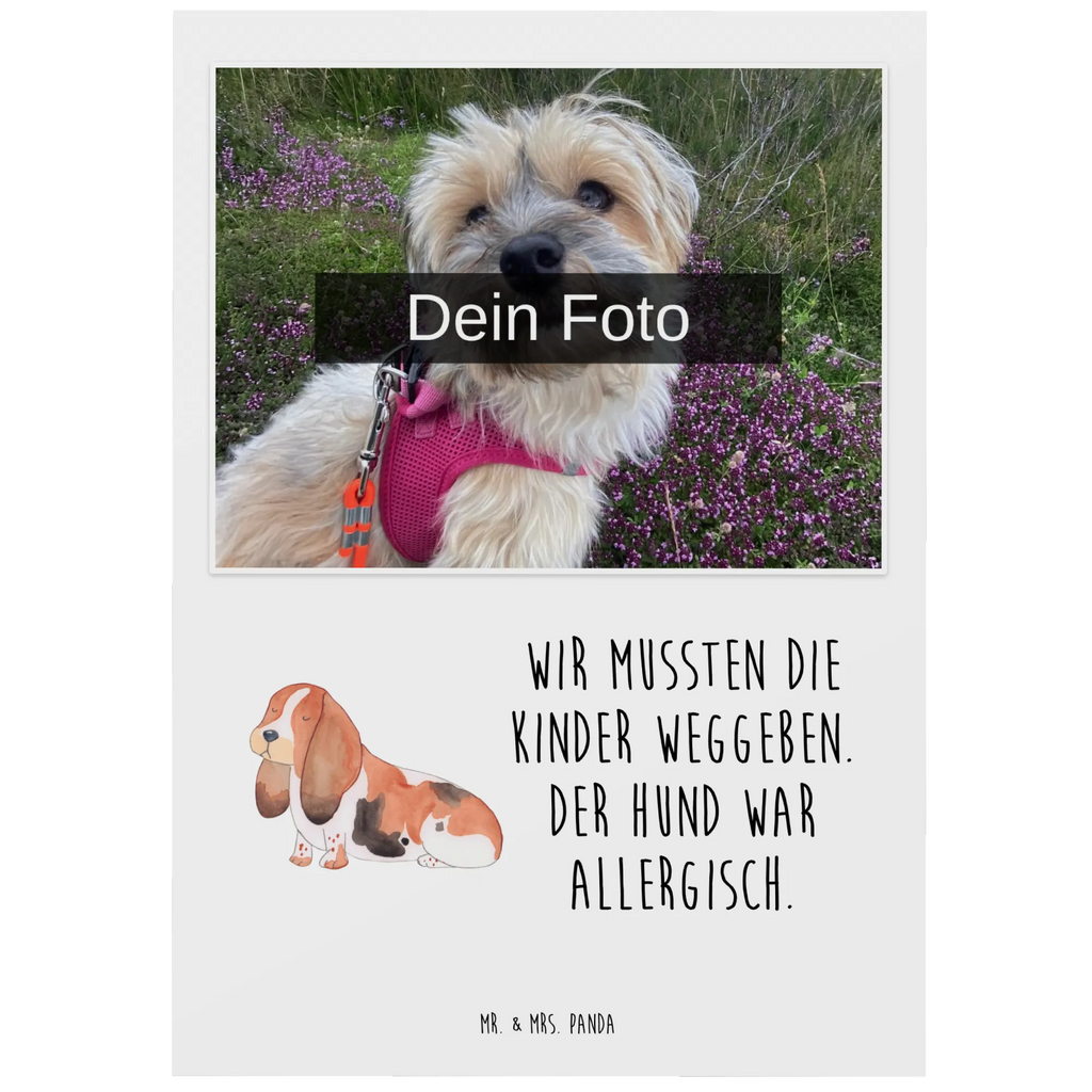 Personalisierte Foto Postkarte Hund Basset Hound Personalisierte Foto Postkarte, Hund, Hundemotiv, Haustier, Hunderasse, Tierliebhaber, Hundebesitzer, Sprüche, Basset Hound, Basset, Hundeliebe, kinderlos