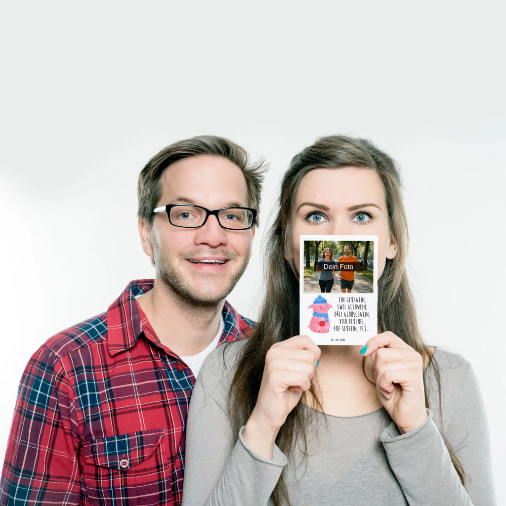 Personalisierte Foto Postkarte Schweinchen Glühwein Personalisierte Foto Postkarte, Winter, Weihnachten, Weihnachtsdeko, Nikolaus, Advent, Heiligabend, Wintermotiv, Betrunken, Spruch, Weihnachtsmarkt, Glühwein