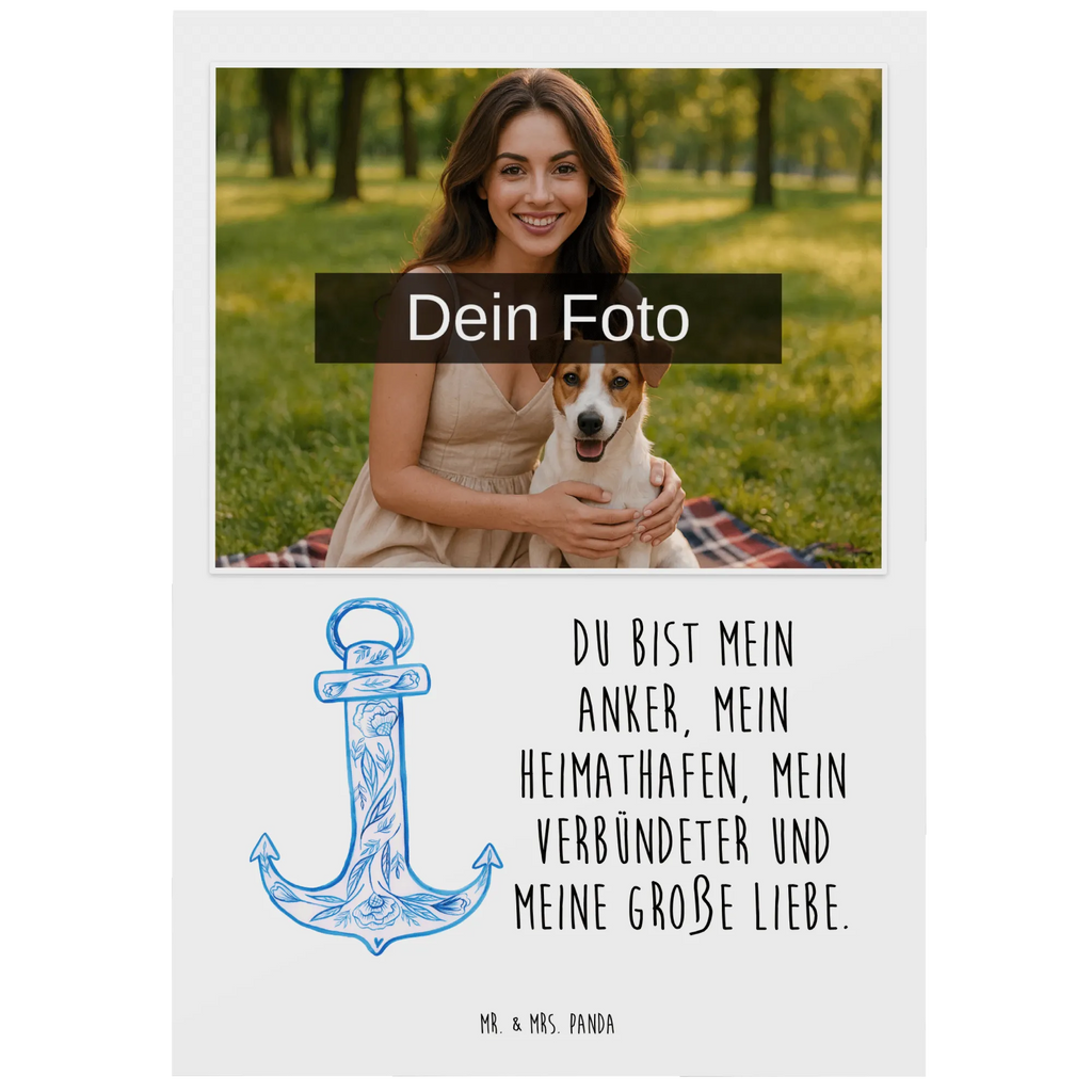 Personalisierte Foto Postkarte Anker Blau Personalisierte Foto Postkarte, Tiermotive, Gute Laune, lustige Sprüche, Tiere