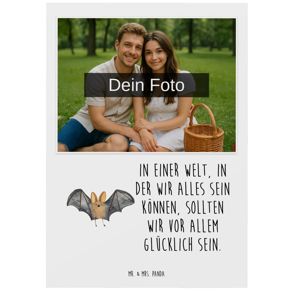 Personalisierte Foto Postkarte Fledermaus Flügel Personalisierte Foto Postkarte, Tiermotive, Gute Laune, lustige Sprüche, Tiere