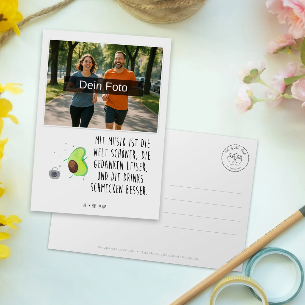Personalized Photo Postcard avocado Dance Personalisierte Foto Postkarte, Avocado, Veggie, Vegan, Gesund