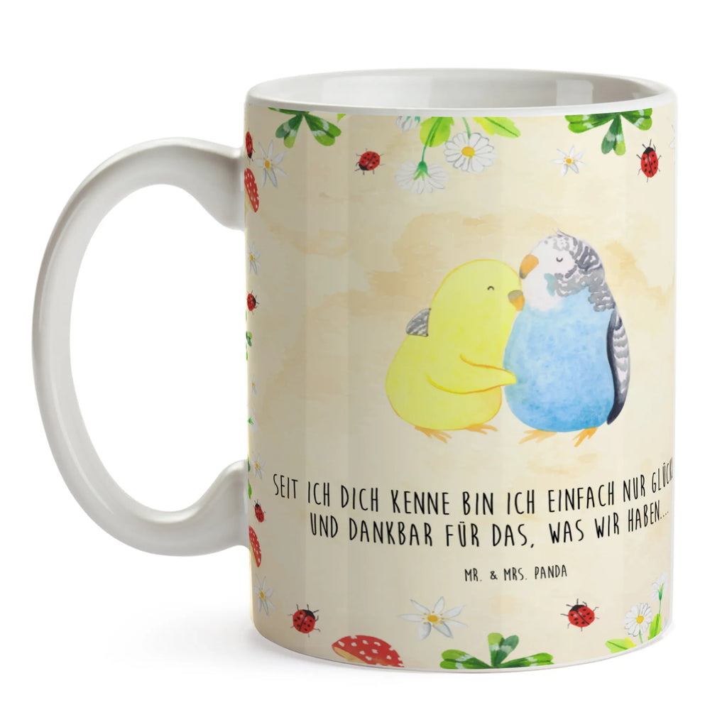Personalisierte Foto Tasse Wellensittich Liebe Personalisierte Foto Tasse, Liebe, Partner, Freund, Freundin, Ehemann, Ehefrau, Heiraten, Verlobung, Heiratsantrag, Liebesgeschenk, Jahrestag, Hocheitstag, Vertrauen, Vögel, Nähe, Wellensittich, Kuscheln