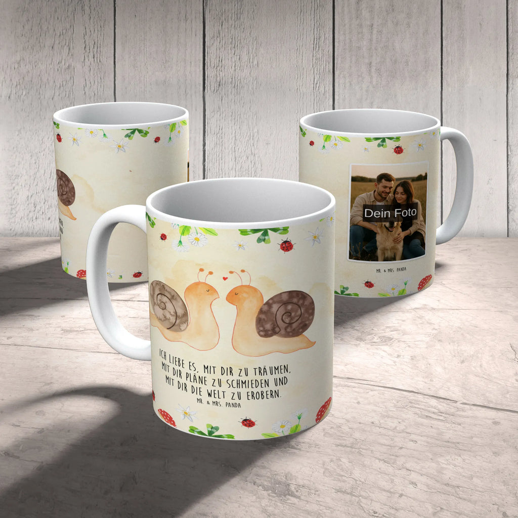 Personalisierte Foto Tasse Schnecken Liebe Personalisierte Foto Tasse, Liebe, Partner, Freund, Freundin, Ehemann, Ehefrau, Heiraten, Verlobung, Heiratsantrag, Liebesgeschenk, Jahrestag, Hocheitstag