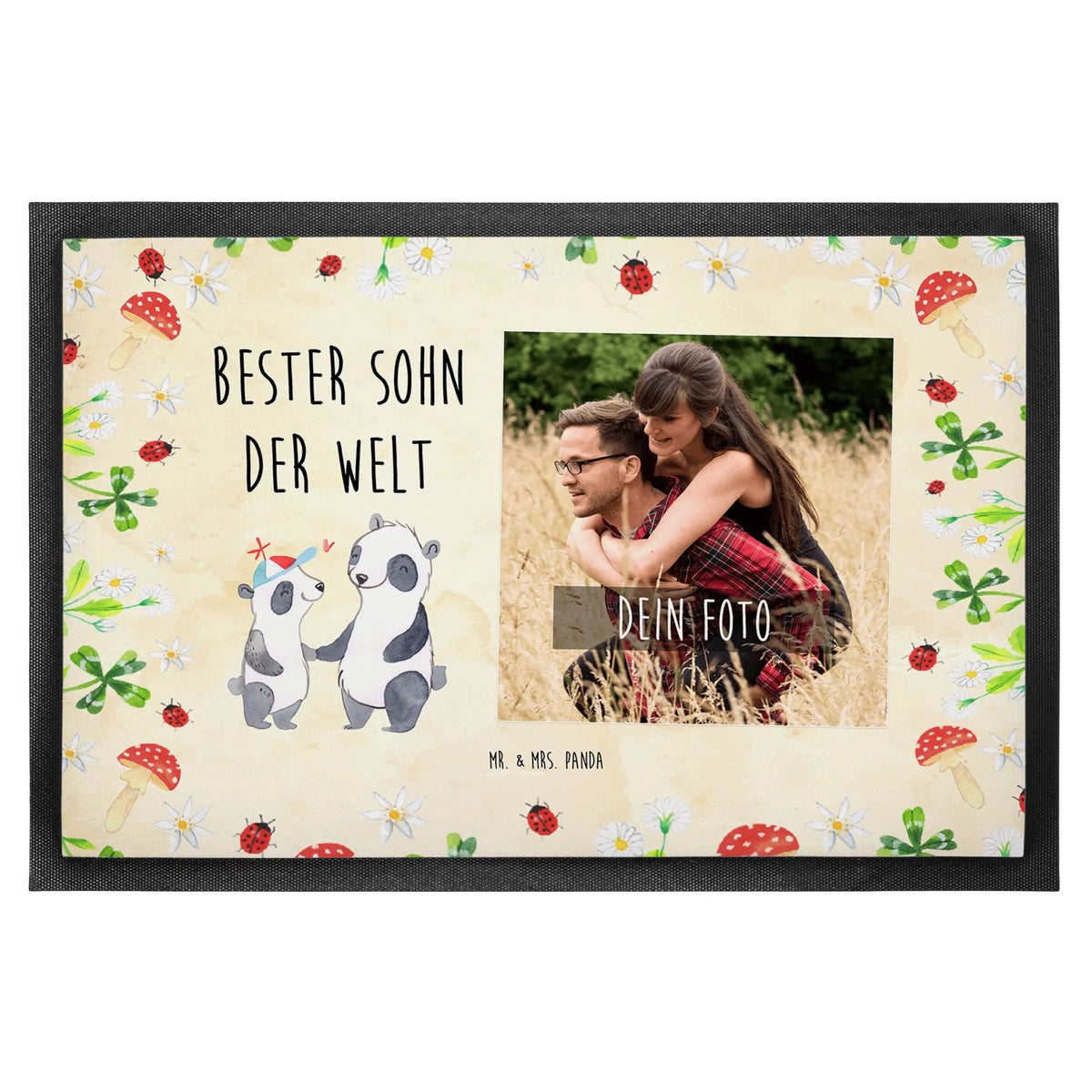 Personalisierte Foto Fußmatte Panda Bester Sohn der Welt Personalisierte Foto Fußmatte, Geschenktipp, Geburtstagsgeschenk, Schenken, Geschenkidee, Freude machen, Geburtstag, Dankeschön, Danke, Mitbringsel, für, Geschenk, Bedanken, Kind, Sohn, Söhnchen, Bub, Belohnung, Nachkomme, Familie, Sohnemann, Nachwuchs, Bube, Vater