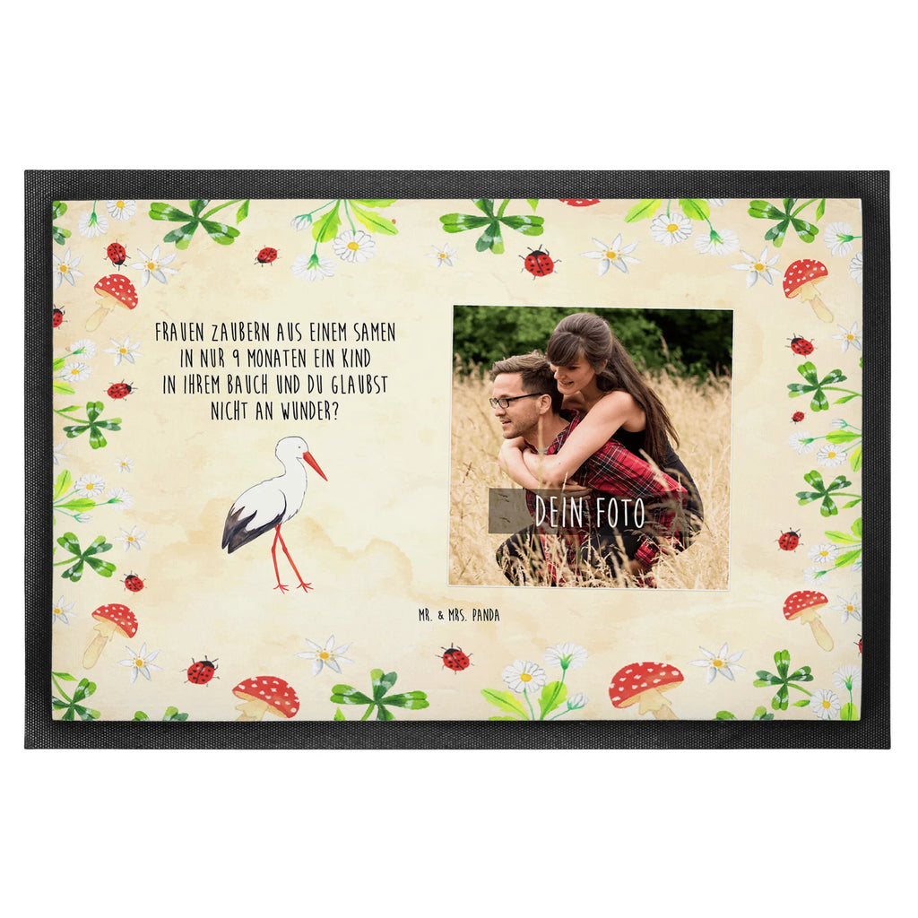 Personalized Photo Doormat Stork Personalisierte Foto Fußmatte, Tiermotive, Gute Laune, lustige Sprüche, Tiere, Schwanger, Geburt, Mütter, Schwangerschaft, Mutter werden, Babybauch, Mutter, Storch, Störche, Baby
