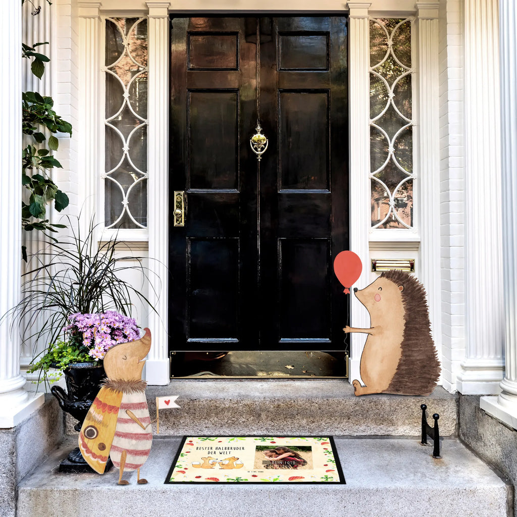 Personalized Photo Doormat Fox Best Half Brother in the World Personalisierte Foto Fußmatte, für, Dankeschön, Geschenk, Schenken, Geburtstag, Geburtstagsgeschenk, Geschenkidee, Danke, Bedanken, Mitbringsel, Freude machen, Geschenktipp, Stief, Brudi, Bester, Schwester, Stiefbruder, Brother, Geschwister, Familie, Sohn, Bruder, Kleinigkeit, Halbbruder, Bruderherz, Stiefgeschwister