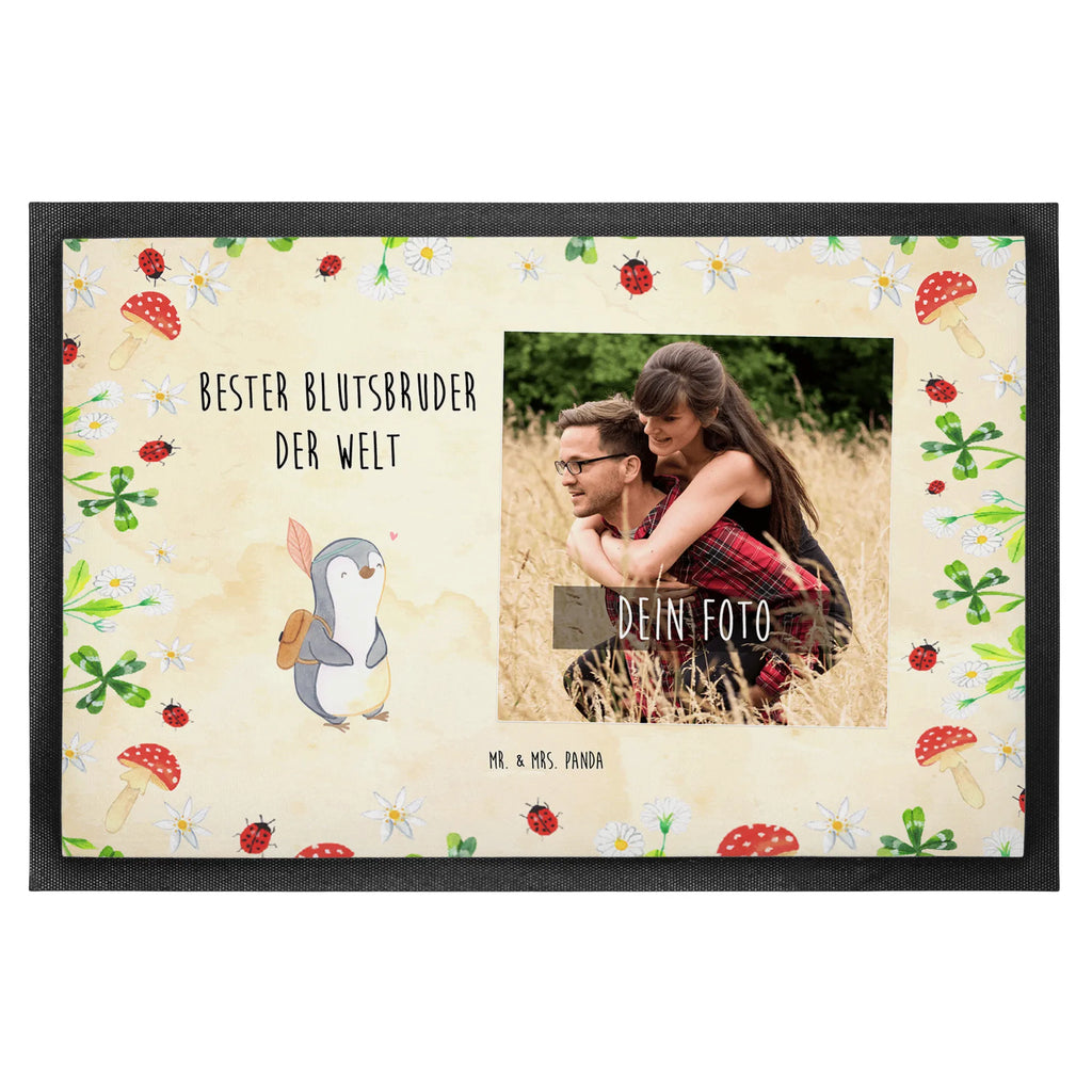 Personalisierte Foto Fußmatte Pinguin Bester Blutsbruder der Welt Personalisierte Foto Fußmatte, für, Dankeschön, Geschenk, Schenken, Geburtstag, Geburtstagsgeschenk, Geschenkidee, Danke, Bedanken, Mitbringsel, Freude machen, Geschenktipp, Blutsbruder, Blutsgeschwister, Freund, Brüder, Geschwister, Bruderherz, Brother, Familie, Kleinigkeit, Bester, Sido