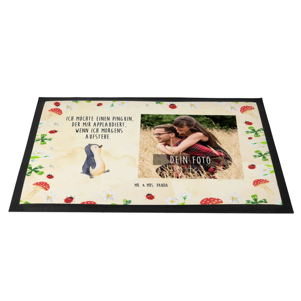 Personalized Photo Doormat Penguin march Personalisierte Foto Fußmatte, Pinguin, Langschläfer, Pinguine, Frühaufsteher, Schwester, Bruder, Familie