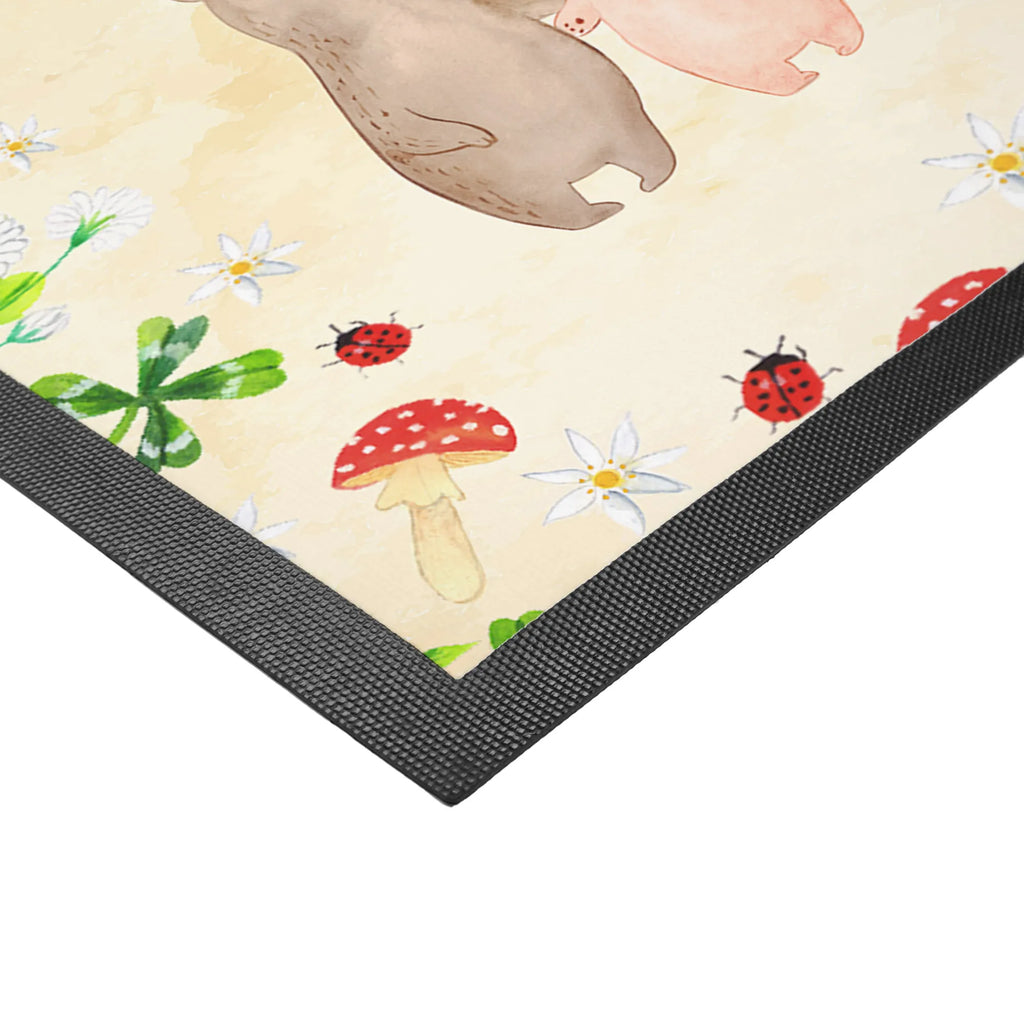 Personalized Photo Doormat bear and rabbit Embrace Personalisierte Foto Fußmatte, Liebe, Partner, Freund, Freundin, Ehemann, Ehefrau, Heiraten, Verlobung, Heiratsantrag, Liebesgeschenk, Jahrestag, Hocheitstag, Freunde, bester Freund, Hase, Bär, Bärchen, best friends