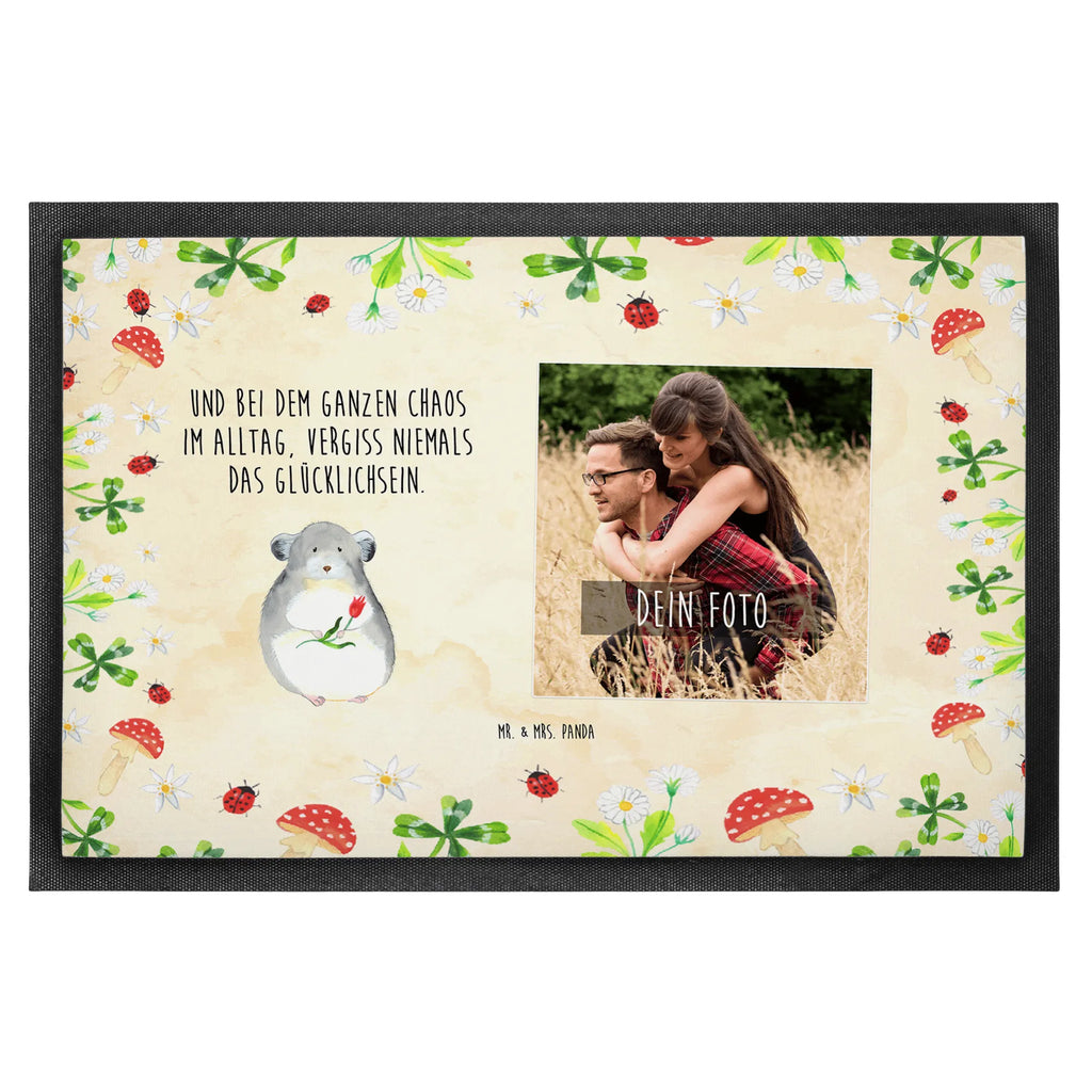 Personalized Photo Doormat chinchilla flower Personalisierte Foto Fußmatte, Tiermotive, Gute Laune, lustige Sprüche, Tiere, Chinchilla, Chinchillas, Liebeskummer, Kummer, Depressionen, traurig sein, Chaos, Glücklichsein, Büro, Büroalltag