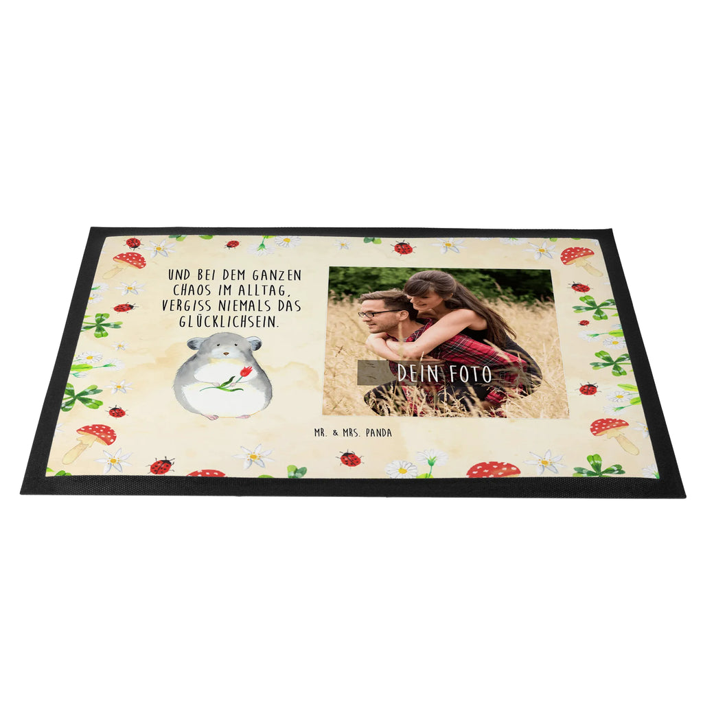 Personalized Photo Doormat chinchilla flower Personalisierte Foto Fußmatte, Tiermotive, Gute Laune, lustige Sprüche, Tiere, Chinchilla, Chinchillas, Liebeskummer, Kummer, Depressionen, traurig sein, Chaos, Glücklichsein, Büro, Büroalltag