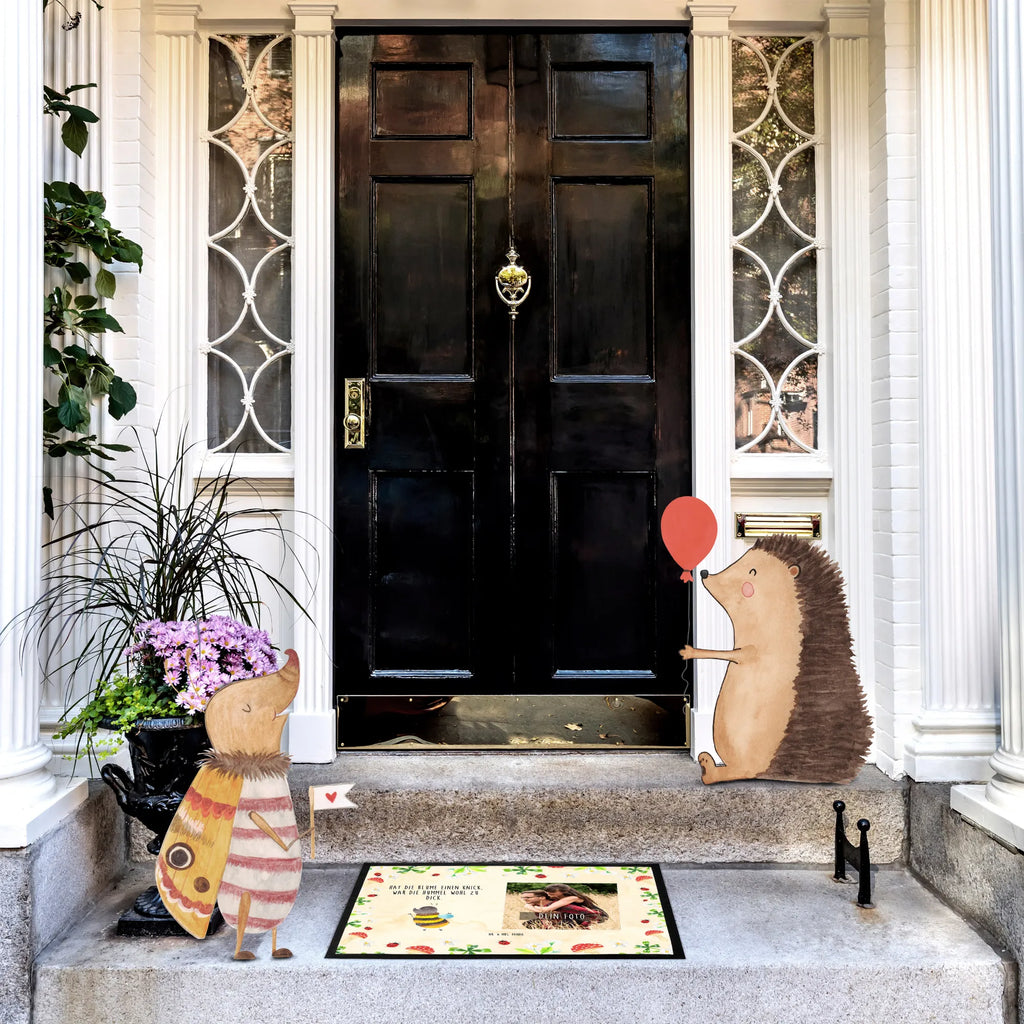 Personalized Photo Doormat bumblebee fluffy Personalisierte Foto Fußmatte, Tiermotive, Gute Laune, lustige Sprüche, Tiere, Natur, Flauschig, Hummel, Blume, Biene