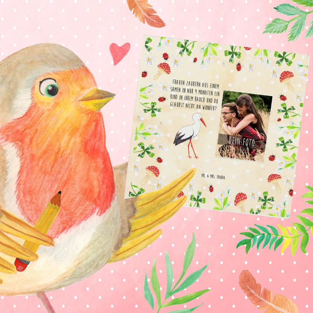 Personalized Photo Deluxe Card Stork Personalisierte Foto Grußkarte, Tiermotive, Gute Laune, lustige Sprüche, Tiere, Baby, Storch, Babybauch, Schwanger, Schwangerschaft, Mutter werden, Mutter, Geburt, Mütter, Störche