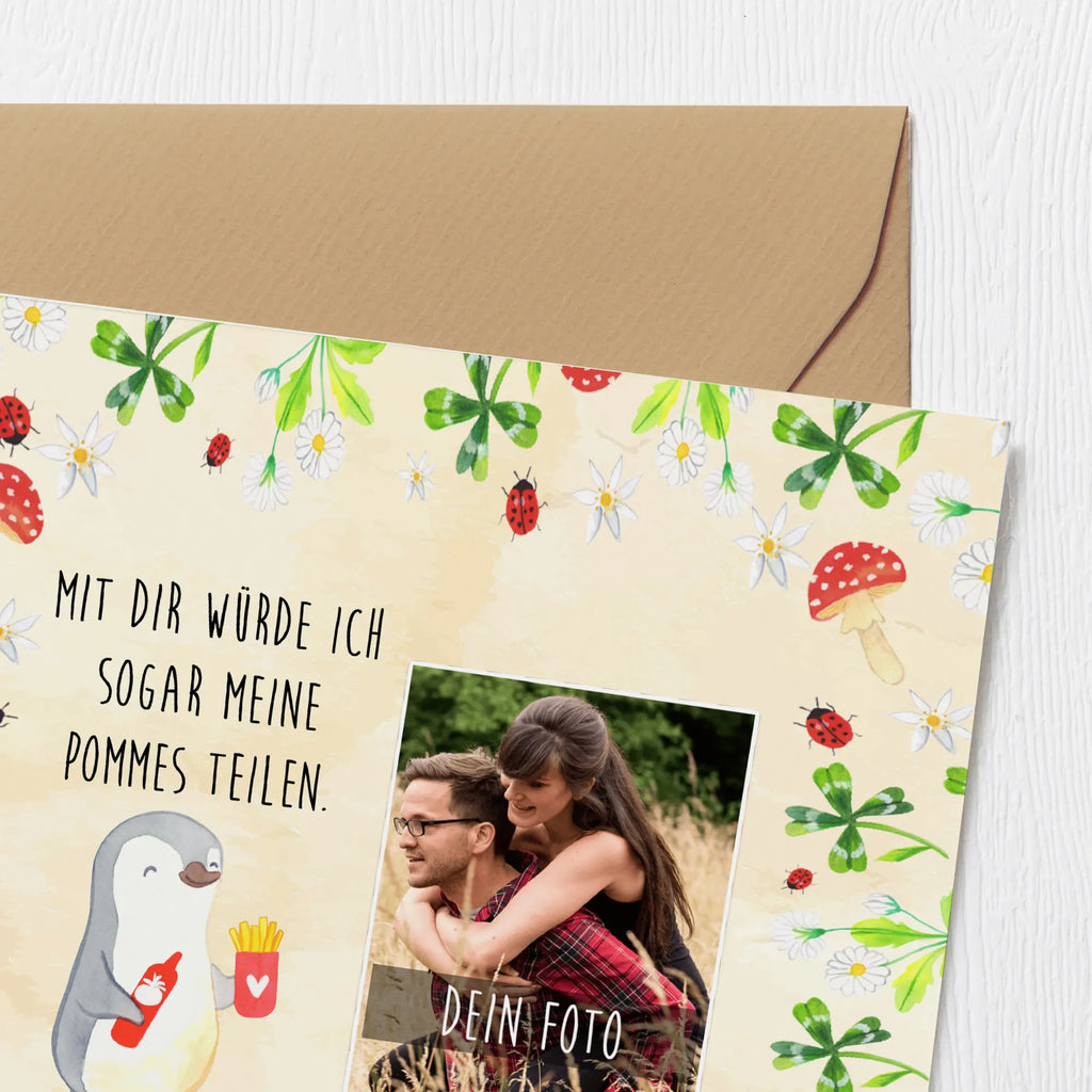 Personalized Photo Deluxe Card penguin French fries Personalisierte Foto Grußkarte, Liebe, Partner, Freund, Freundin, Ehemann, Ehefrau, Heiraten, Verlobung, Heiratsantrag, Liebesgeschenk, Jahrestag, Hocheitstag, für Männer, Geschenk für Freundin, Liebesbeweis, für Ehemann, Geschenk für Frauen, Geschenk für Partner, Hochzeitstag, Mitbringsel, Valentinstag