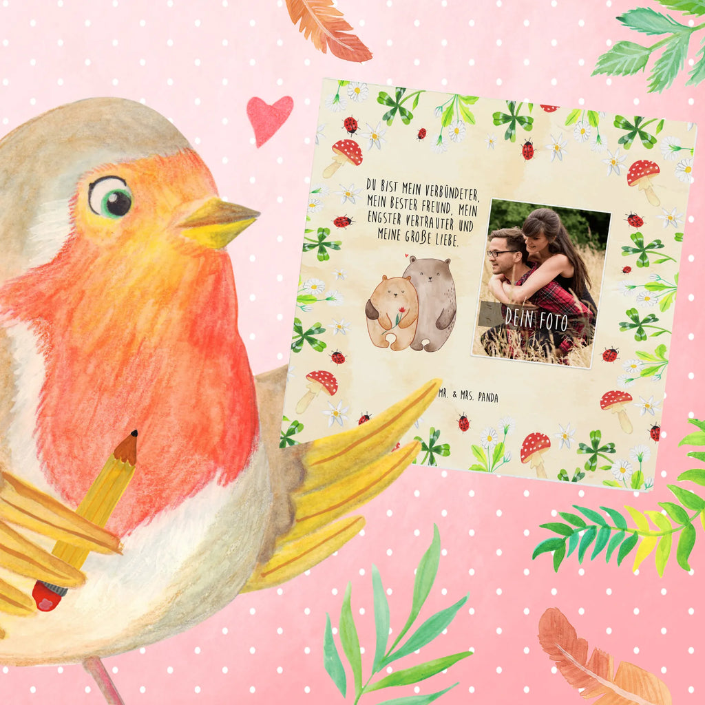 Personalized Photo Deluxe Card Bears in love Personalisierte Foto Grußkarte, Liebe, Partner, Freund, Freundin, Ehemann, Ehefrau, Heiraten, Verlobung, Heiratsantrag, Liebesgeschenk, Jahrestag, Hocheitstag, Liebesbeweis, Bär, Hochzeitstag, Bärchen, Geschenk Freund, Verliebt, Verlobt, Geschenk Freundin, Verheiratet, Bären, Geschenk Hochzeit