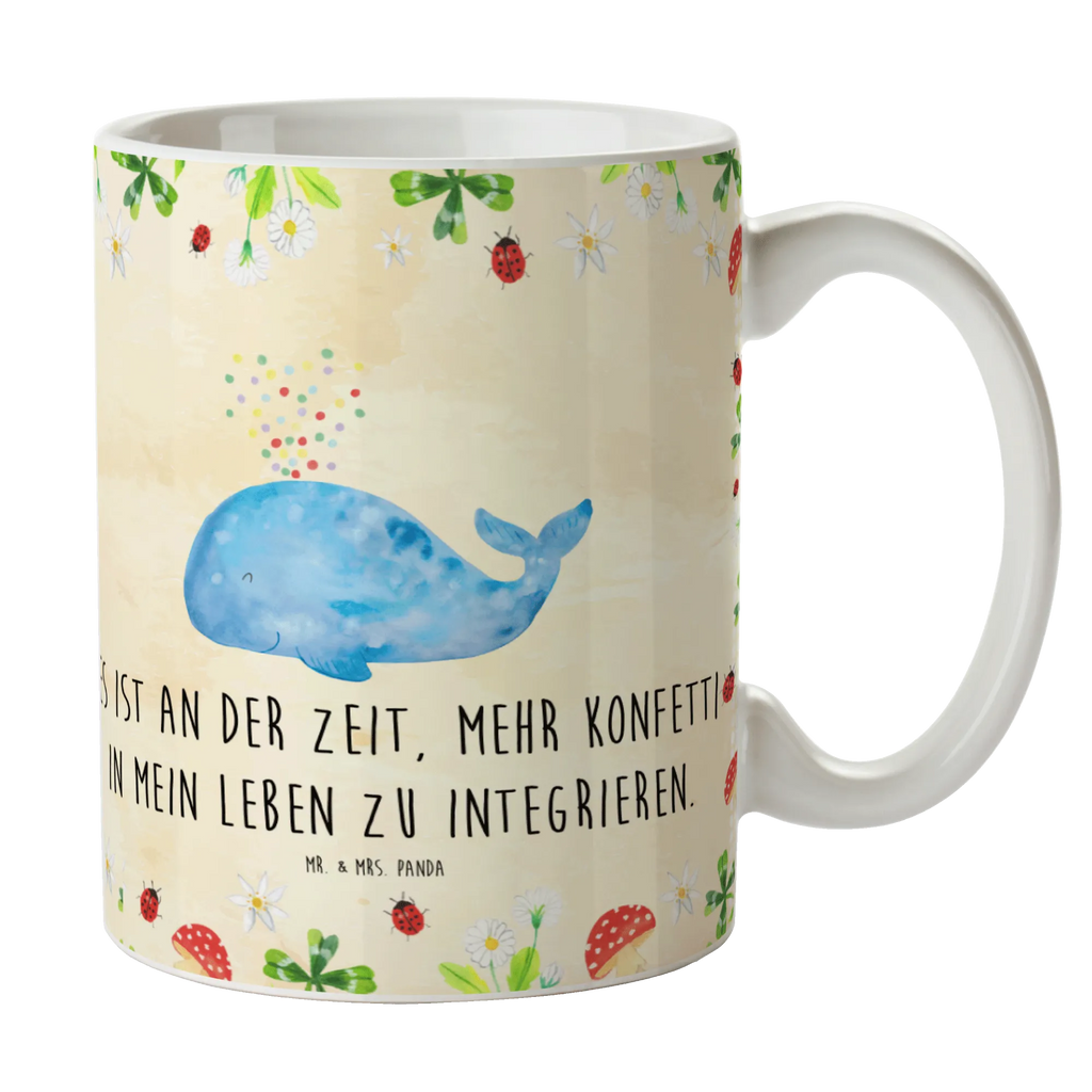 Mug whale confetti Tasse, Kaffeetasse, Teetasse, Becher, Kaffeebecher, Teebecher, Keramiktasse, Porzellantasse, Büro Tasse, Geschenk Tasse, Tasse Sprüche, Tasse Motive, Kaffeetassen, Tasse bedrucken, Designer Tasse, Cappuccino Tassen, Schöne Teetassen, Meerestiere, Meer, Urlaub, Wal, Konfetti, Wale, Motivation, Neuanfang, Trennung, Diät, Abnehmen, Neustart, Lebensabschnitt, Geburtstag