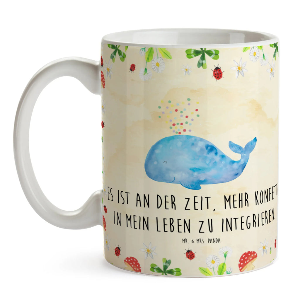 Mug whale confetti Tasse, Kaffeetasse, Teetasse, Becher, Kaffeebecher, Teebecher, Keramiktasse, Porzellantasse, Büro Tasse, Geschenk Tasse, Tasse Sprüche, Tasse Motive, Kaffeetassen, Tasse bedrucken, Designer Tasse, Cappuccino Tassen, Schöne Teetassen, Meerestiere, Meer, Urlaub, Wal, Konfetti, Wale, Motivation, Neuanfang, Trennung, Diät, Abnehmen, Neustart, Lebensabschnitt, Geburtstag