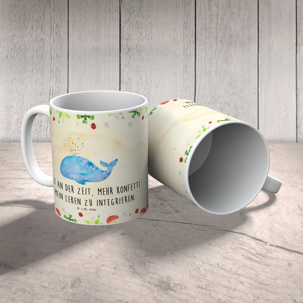Mug whale confetti Tasse, Kaffeetasse, Teetasse, Becher, Kaffeebecher, Teebecher, Keramiktasse, Porzellantasse, Büro Tasse, Geschenk Tasse, Tasse Sprüche, Tasse Motive, Kaffeetassen, Tasse bedrucken, Designer Tasse, Cappuccino Tassen, Schöne Teetassen, Meerestiere, Meer, Urlaub, Wal, Konfetti, Wale, Motivation, Neuanfang, Trennung, Diät, Abnehmen, Neustart, Lebensabschnitt, Geburtstag