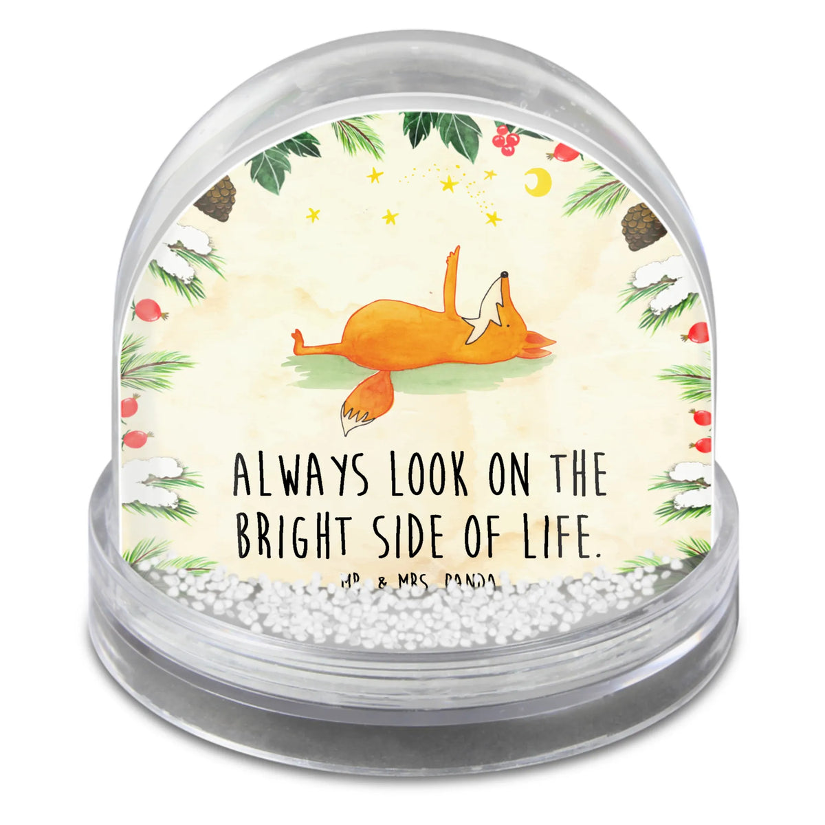 Snow globe Fox Stars animal lover, foxes, forest wildlife, clever as a fox, Romance, Saying beautiful, Saying positive, words of consolation