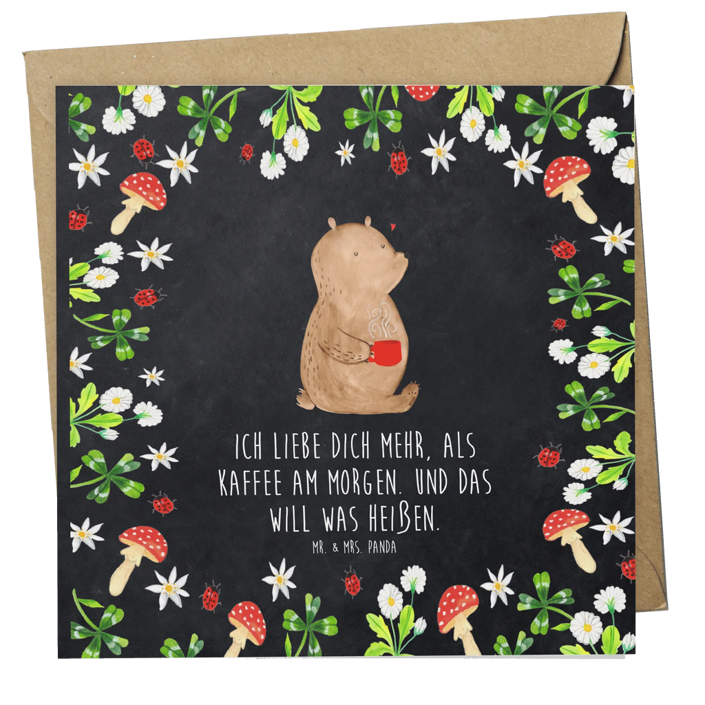 Deluxe Karte Bär Morgenkaffee Hochwertige Grußkarte, Klappkarte, Karte, Grußkarte, Hochzeitskarte, Einladungskarte, Hochwertige Klappkarte, Glückwunschkarte, Geburtstagskarte, Liebe, Partner, Freund, Freundin, Ehemann, Ehefrau, Heiraten, Verlobung, Heiratsantrag, Liebesgeschenk, Jahrestag, Hocheitstag, Geschenk für Freundin, für Männer, Liebesbeweis, Geschenk für Frauen, für Ehemann, Valentinstag, Hochzeitstag, Mitbringsel, Geschenk für Partner