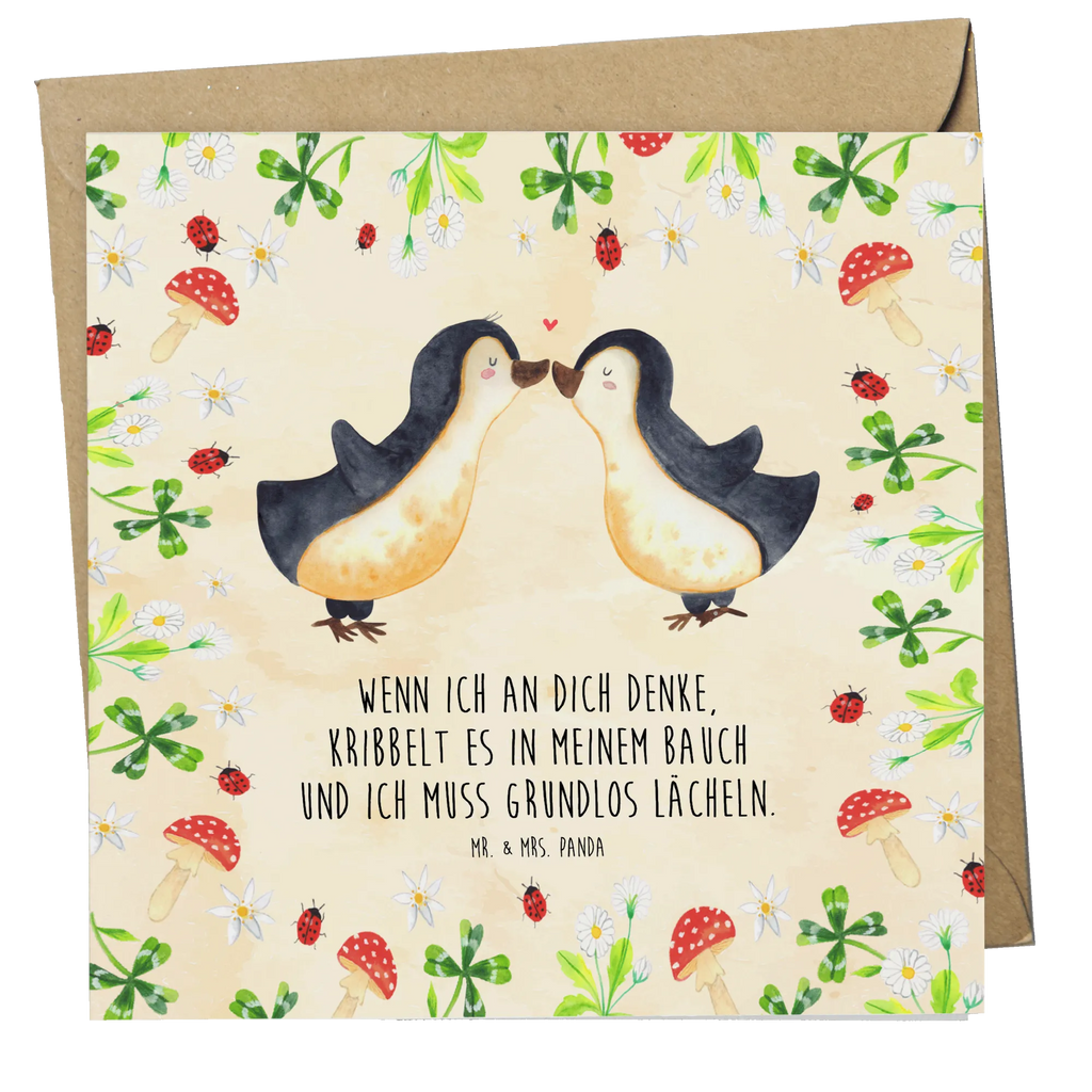 Deluxe Karte Pinguine Kuss Grußkarte, Geburtstagskarte, Einladungskarte, Hochzeitskarte, Karte, Hochwertige Klappkarte, Hochwertige Grußkarte, Klappkarte, Glückwunschkarte, Liebe, Partner, Freund, Freundin, Ehemann, Ehefrau, Heiraten, Verlobung, Heiratsantrag, Liebesgeschenk, Jahrestag, Hocheitstag, Liebesbeweis, Geschenk für Frauen, Hochzeitstag, für Ehemann, Geschenk für Partner, Valentinstag, Geschenk für Freundin, für Männer, Mitbringsel