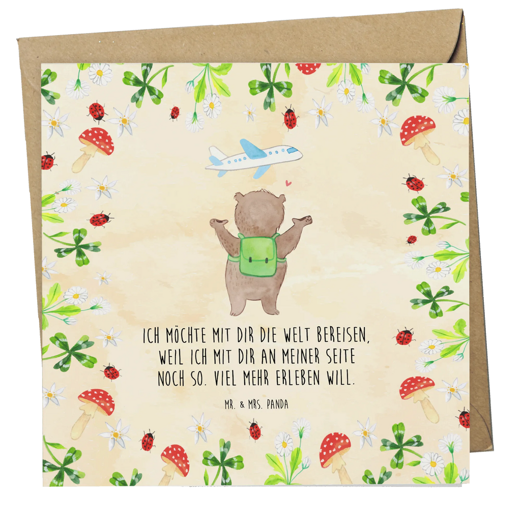 Deluxe Karte Bär Flugzeug Klappkarte, Grußkarte, Einladungskarte, Geburtstagskarte, Karte, Hochzeitskarte, Hochwertige Grußkarte, Glückwunschkarte, Hochwertige Klappkarte, Liebe, Partner, Freund, Freundin, Ehemann, Ehefrau, Heiraten, Verlobung, Heiratsantrag, Liebesgeschenk, Jahrestag, Hocheitstag, Hochzeitstag, Valentinstag, Geschenk für Freundin, Geschenk für Frauen, Geschenk für Partner, für Ehemann, Mitbringsel, Liebesbeweis, für Männer