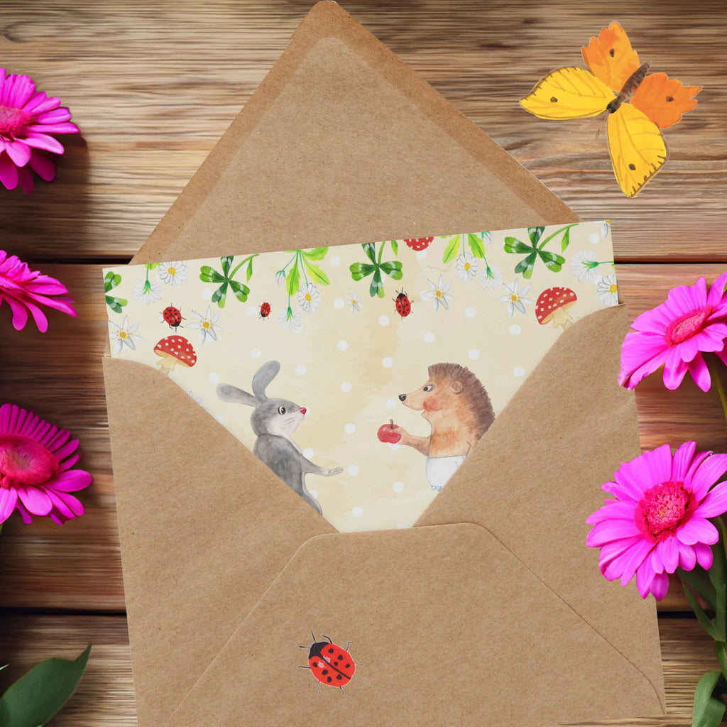 Deluxe Card Hare Hedgehog Geburtstagskarte, Hochwertige Klappkarte, Karte, Hochwertige Grußkarte, Grußkarte, Glückwunschkarte, Klappkarte, Hochzeitskarte, Einladungskarte, Tiermotive, Gute Laune, lustige Sprüche, Tiere, Trösten, Igel und Hase, Spruch romantisch, Trennungsschmerz, Igel, Liebeskummer Geschenk, Hase, Herzschmerz, Liebe Spruch