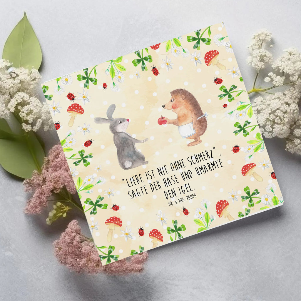 Deluxe Card Hare Hedgehog Geburtstagskarte, Hochwertige Klappkarte, Karte, Hochwertige Grußkarte, Grußkarte, Glückwunschkarte, Klappkarte, Hochzeitskarte, Einladungskarte, Tiermotive, Gute Laune, lustige Sprüche, Tiere, Trösten, Igel und Hase, Spruch romantisch, Trennungsschmerz, Igel, Liebeskummer Geschenk, Hase, Herzschmerz, Liebe Spruch