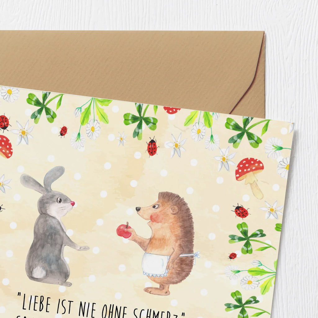 Deluxe Card Hare Hedgehog Geburtstagskarte, Hochwertige Klappkarte, Karte, Hochwertige Grußkarte, Grußkarte, Glückwunschkarte, Klappkarte, Hochzeitskarte, Einladungskarte, Tiermotive, Gute Laune, lustige Sprüche, Tiere, Trösten, Igel und Hase, Spruch romantisch, Trennungsschmerz, Igel, Liebeskummer Geschenk, Hase, Herzschmerz, Liebe Spruch