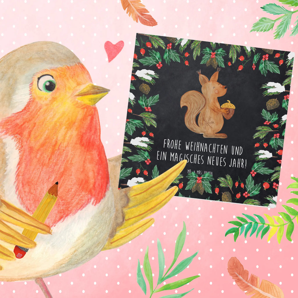 Deluxe Karte Eichhörnchen Weihnachten Hochwertige Klappkarte, Grußkarte, Geburtstagskarte, Einladungskarte, Hochwertige Grußkarte, Karte, Klappkarte, Glückwunschkarte, Hochzeitskarte, Winter, Weihnachten, Weihnachtsdeko, Nikolaus, Advent, Heiligabend, Wintermotiv, Neujahr, Frohes neues Jahr, Vogel, Frohe Weihnachten, Guten Rutsch, Weihnachtsgruß, Weihnachtsmotiv