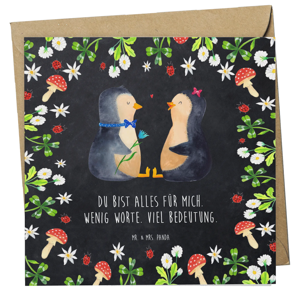 Deluxe Karte Pinguin Pärchen Klappkarte, anlasskarte, Grußkarte, Glückwunschkarte, faltkarte, doppelkarte, Pinguin, Liebesbeweis, Liebesgeschenk, Traumpaar, Pinguine, Große Liebe, Hochzeit, Jahrestag, Liebe, Hochzeitsgeschenk, Liebespaar, Verlobung, Hochzeitstag