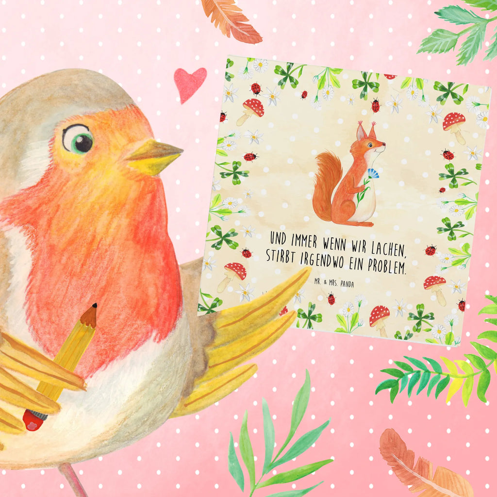 Deluxe Karte Eichhörnchen Blume Einladungskarte, Geburtstagskarte, Glückwunschkarte, Hochzeitskarte, Karte, Grußkarte, Klappkarte, Hochwertige Grußkarte, Hochwertige Klappkarte, Tiermotive, Gute Laune, lustige Sprüche, Tiere, Spruch positiv, Lachen, Spaß, Eichhörnchen, Motivation Sprüche, Motivation Bilder, Eichhorn, glücklich Spruch, Spruch Deko