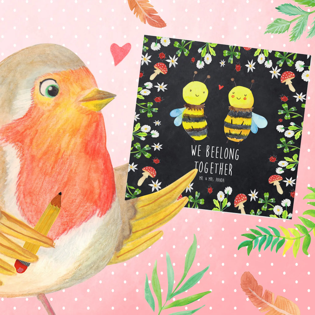 Deluxe Card bee In love Karte, Hochwertige Grußkarte, Hochzeitskarte, Glückwunschkarte, Geburtstagskarte, Hochwertige Klappkarte, Einladungskarte, Klappkarte, Grußkarte, Biene, Wespe, Hummel