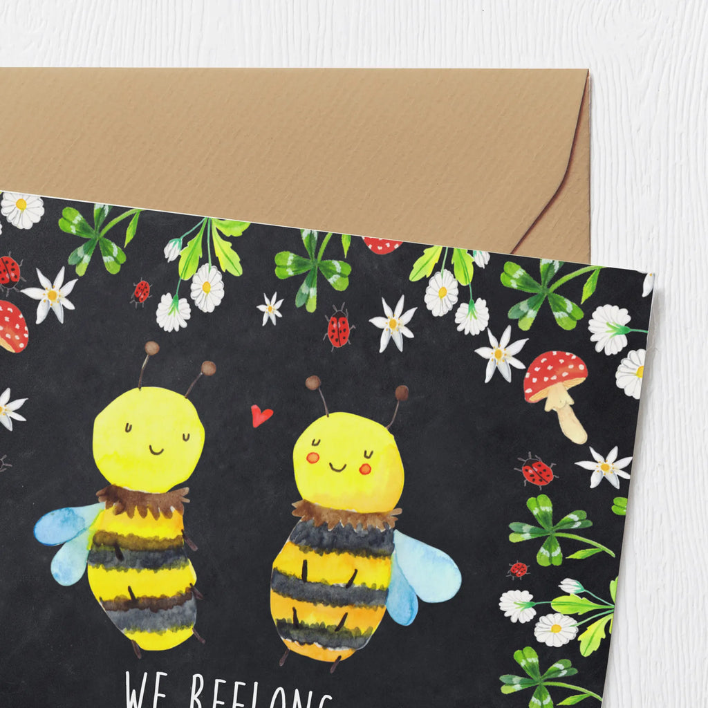 Deluxe Card bee In love Karte, Hochwertige Grußkarte, Hochzeitskarte, Glückwunschkarte, Geburtstagskarte, Hochwertige Klappkarte, Einladungskarte, Klappkarte, Grußkarte, Biene, Wespe, Hummel