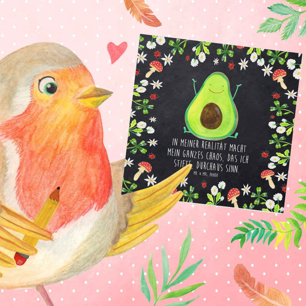 Deluxe Card avocado Happy Glückwunschkarte, Grußkarte, Einladungskarte, Hochwertige Grußkarte, Hochzeitskarte, Geburtstagskarte, Hochwertige Klappkarte, Karte, Klappkarte, Avocado, Veggie, Vegan, Gesund, Chaos