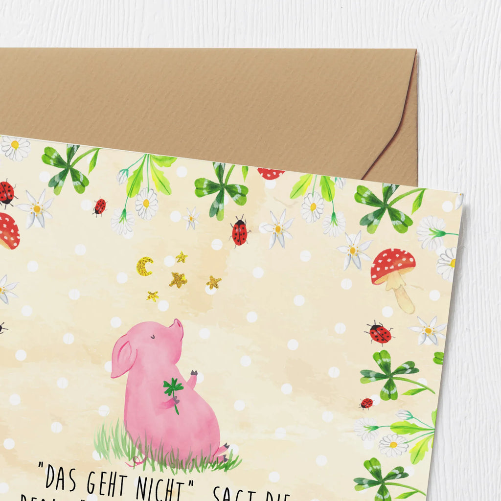 Deluxe Karte Schwein Glück Glückwunschkarte, Karte, Hochwertige Klappkarte, Grußkarte, Hochzeitskarte, Einladungskarte, Geburtstagskarte, Klappkarte, Hochwertige Grußkarte, Tiermotive, Gute Laune, lustige Sprüche, Tiere, Träume, Sterne, Glücksbringer, Sernchen, Schweinchen, Ziele, Glücksschwein. Glück, Schwein, Motivation