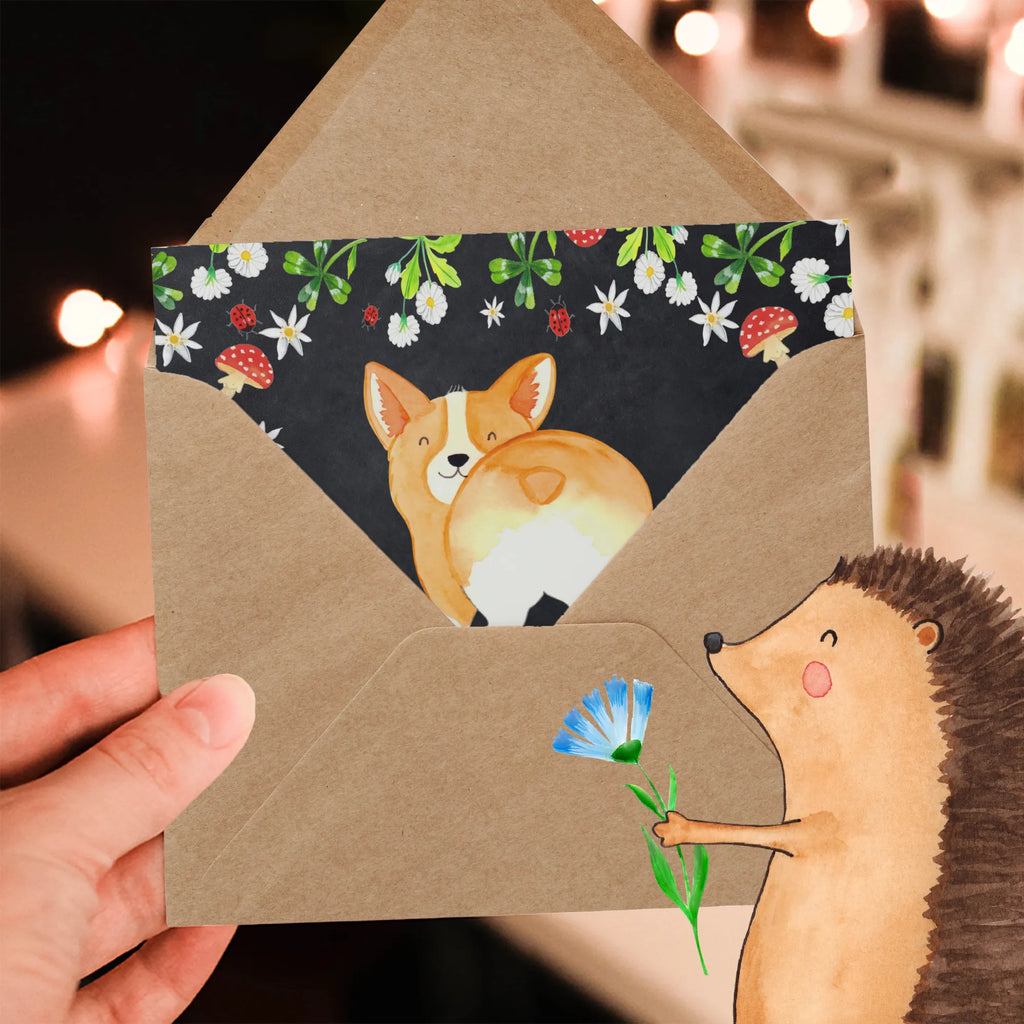 Deluxe Karte Corgi Po Glückwunschkarte, Karte, Hochzeitskarte, Hochwertige Klappkarte, Klappkarte, Hochwertige Grußkarte, Grußkarte, Einladungskarte, Geburtstagskarte, Hund, Hundemotiv, Haustier, Hunderasse, Tierliebhaber, Hundebesitzer, Sprüche, Spruch, Hundeliebe, Corgie, Motivation, Selbstliebe