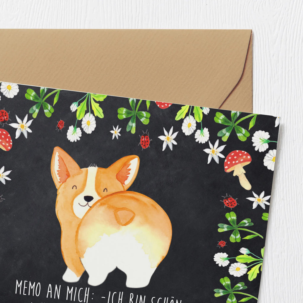 Deluxe Karte Corgi Po Glückwunschkarte, Karte, Hochzeitskarte, Hochwertige Klappkarte, Klappkarte, Hochwertige Grußkarte, Grußkarte, Einladungskarte, Geburtstagskarte, Hund, Hundemotiv, Haustier, Hunderasse, Tierliebhaber, Hundebesitzer, Sprüche, Spruch, Hundeliebe, Corgie, Motivation, Selbstliebe