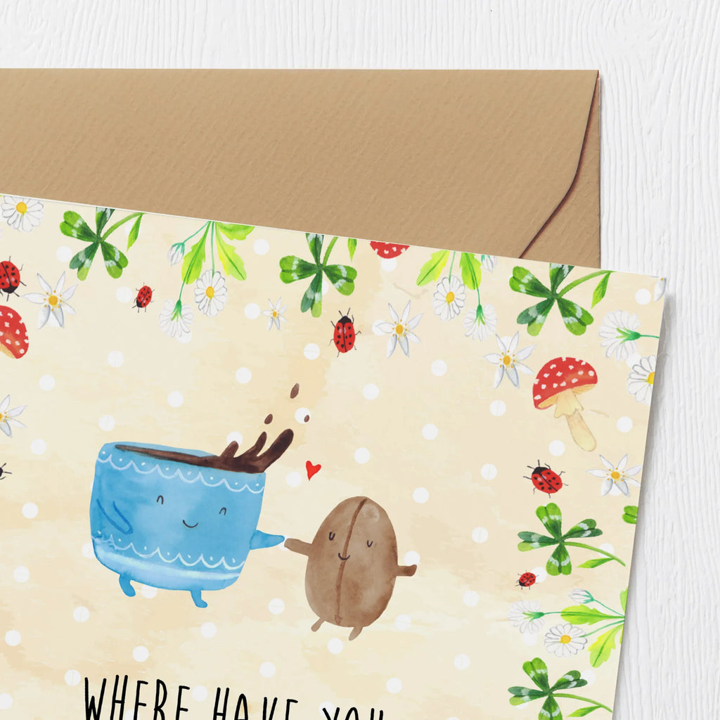 Deluxe Karte Kaffee Bohne Hochzeitskarte, Glückwunschkarte, Hochwertige Grußkarte, Karte, Hochwertige Klappkarte, Einladungskarte, Klappkarte, Grußkarte, Geburtstagskarte, Tiermotive, Gute Laune, lustige Sprüche, Tiere, Genuss, Glück, Kaffeebohne, Kaffee, Zufriedenheit