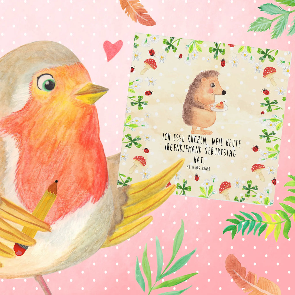 Deluxe Karte Igel Kuchenstück Hochzeitskarte, Karte, Grußkarte, Einladungskarte, Klappkarte, Hochwertige Grußkarte, Geburtstagskarte, Glückwunschkarte, Hochwertige Klappkarte, Tiermotive, Gute Laune, lustige Sprüche, Tiere, Geburtstagskuchen, Igel, Einladung Party, Essen Spruch, Kuchen, Kuchen backen, Backen Geschenk, Torte