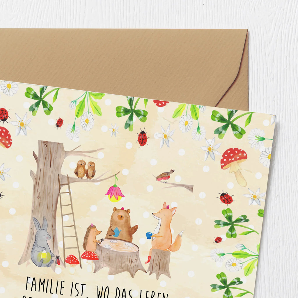 Deluxe Karte Waldtiere Picknick Klappkarte, Hochwertige Grußkarte, Hochwertige Klappkarte, Glückwunschkarte, Karte, Einladungskarte, Geburtstagskarte, Hochzeitskarte, Grußkarte, Tiermotive, Gute Laune, lustige Sprüche, Tiere, Eichhörnchen, Fuchs, Waldtiere, Wald, Maus, Hase, Igel, Picknick