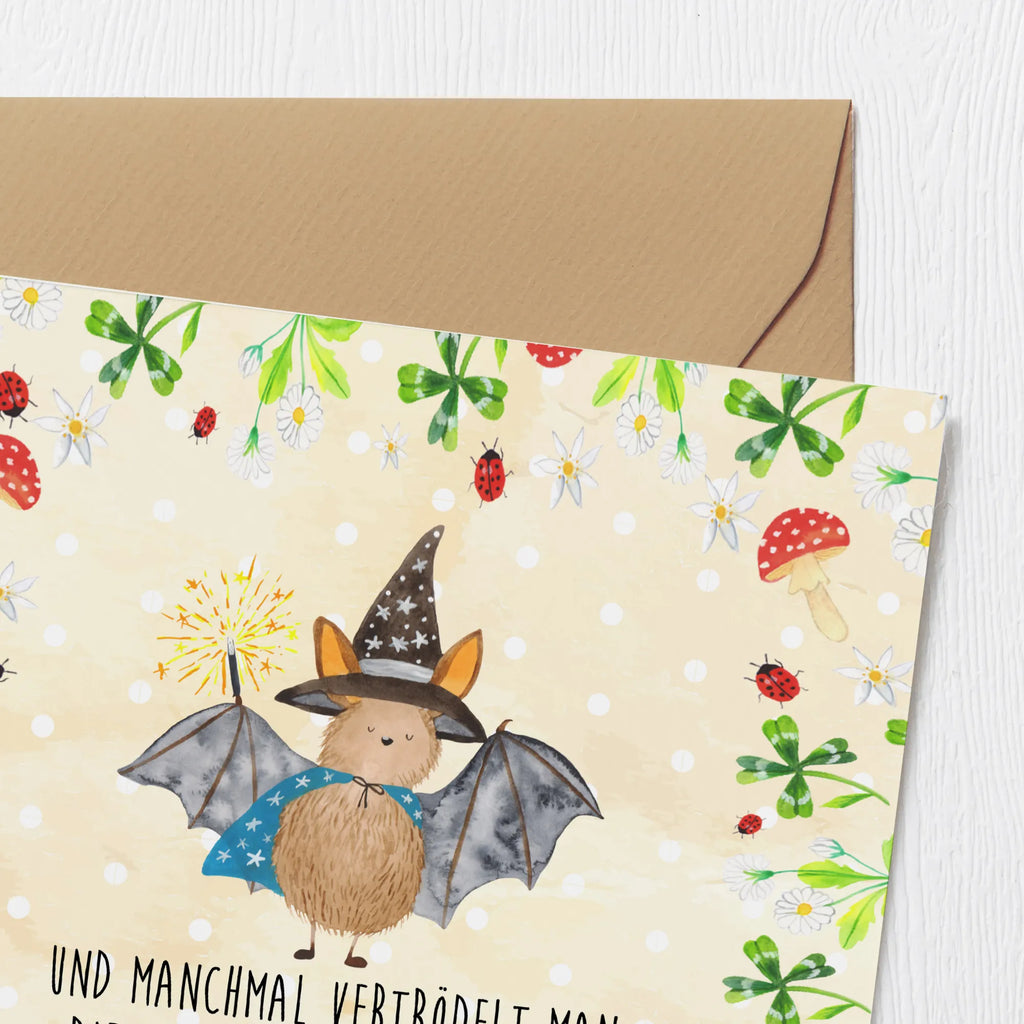 Deluxe Karte Fledermaus Zauberer Hochzeitskarte, Hochwertige Klappkarte, Klappkarte, Einladungskarte, Geburtstagskarte, Grußkarte, Hochwertige Grußkarte, Glückwunschkarte, Karte, Tiermotive, Gute Laune, lustige Sprüche, Tiere, reinsteigern, Fledermäuse, Zauberer, Magier, Frauen, Fledermaus