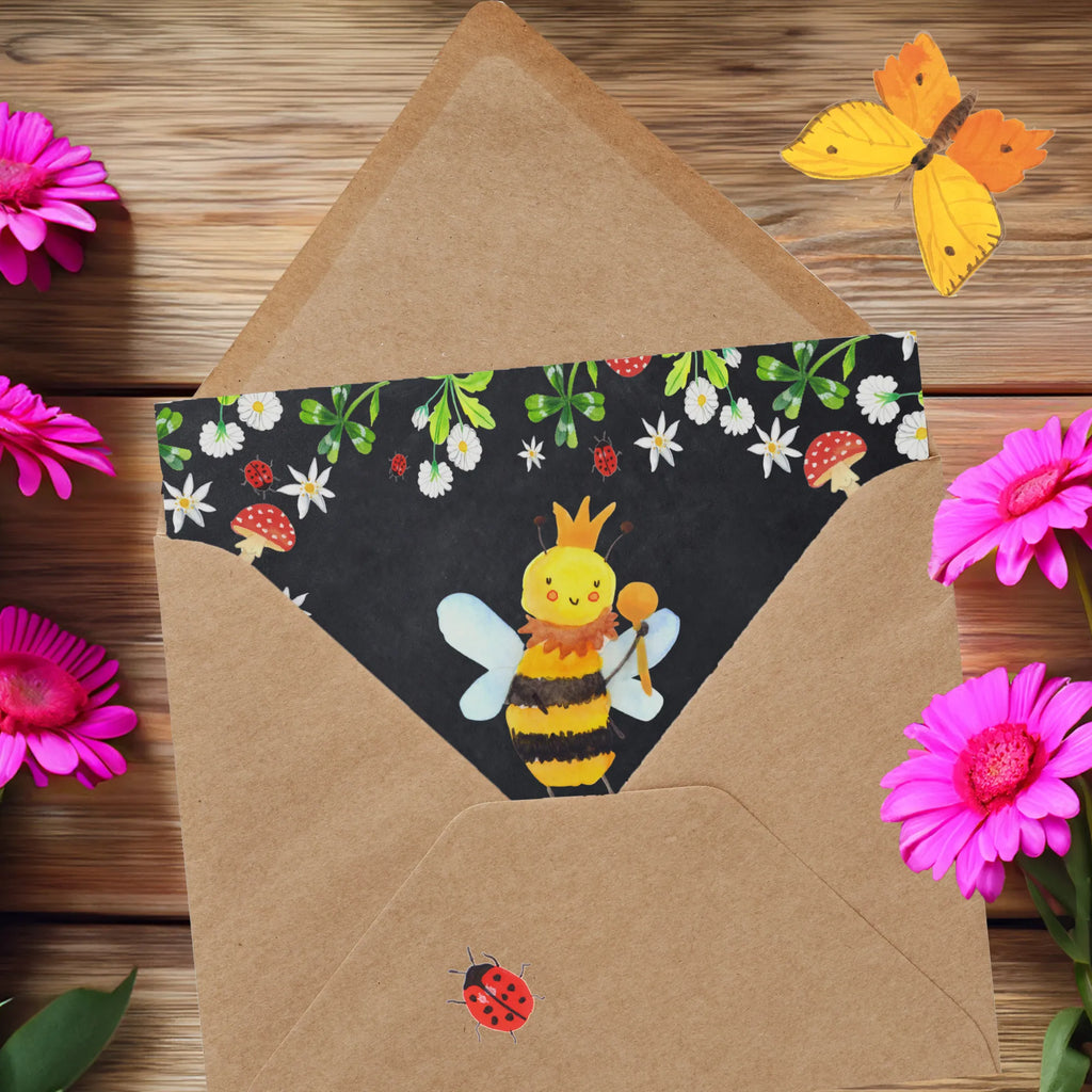 Deluxe Karte Biene König Klappkarte, Hochzeitskarte, Geburtstagskarte, Hochwertige Klappkarte, Grußkarte, Hochwertige Grußkarte, Karte, Glückwunschkarte, Einladungskarte, Biene, Wespe, Hummel